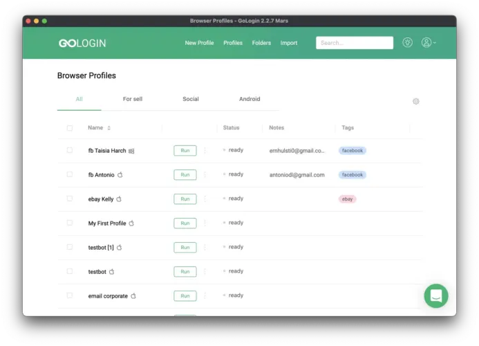 GoLogin Antidetect