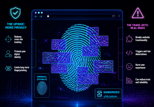 randomizing canvas fingerprints is not always the best answer