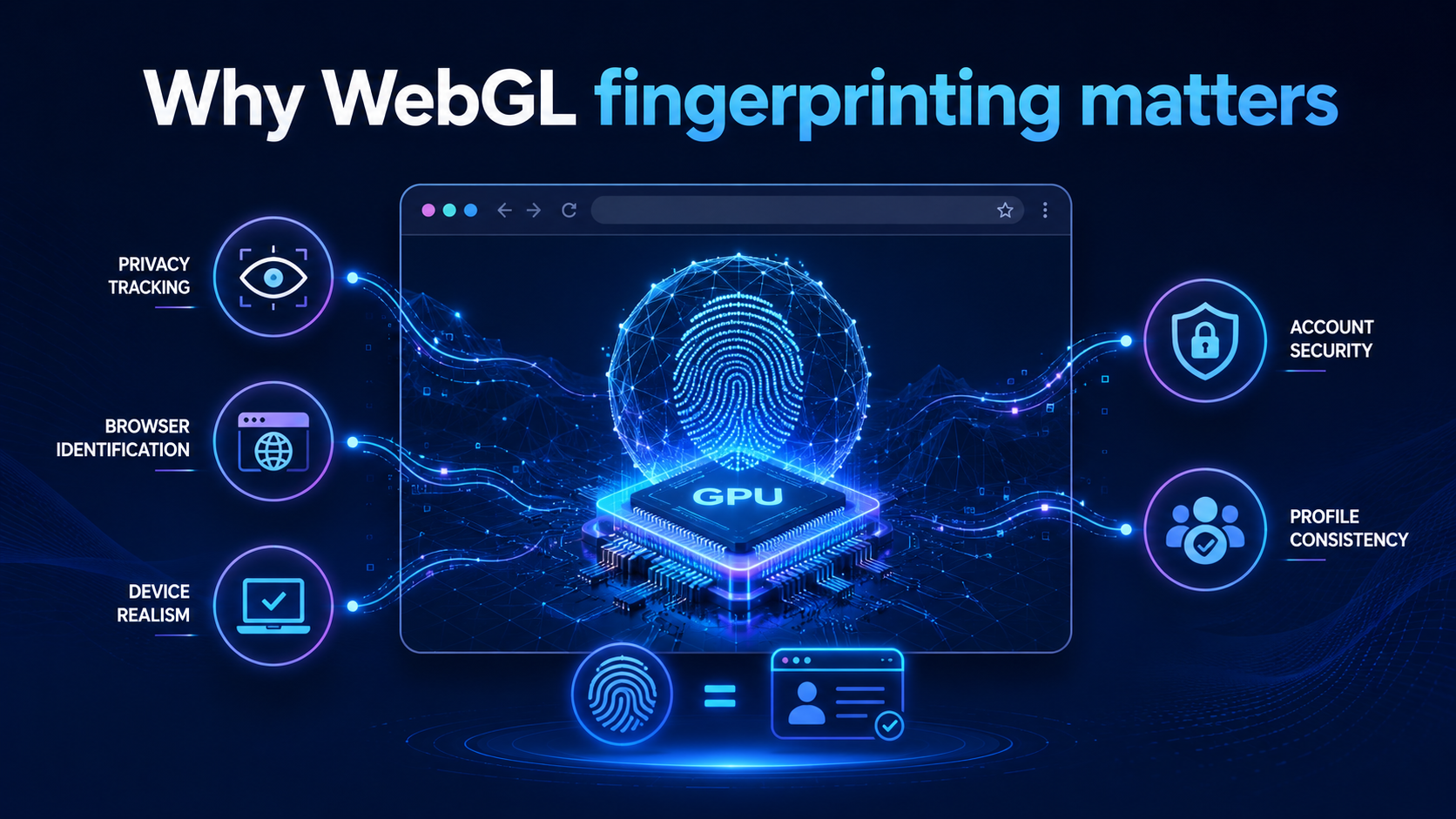 Why WebGL fingerprinting matters for privacy tracking, browser identification, device realism, account security, and profile consistency