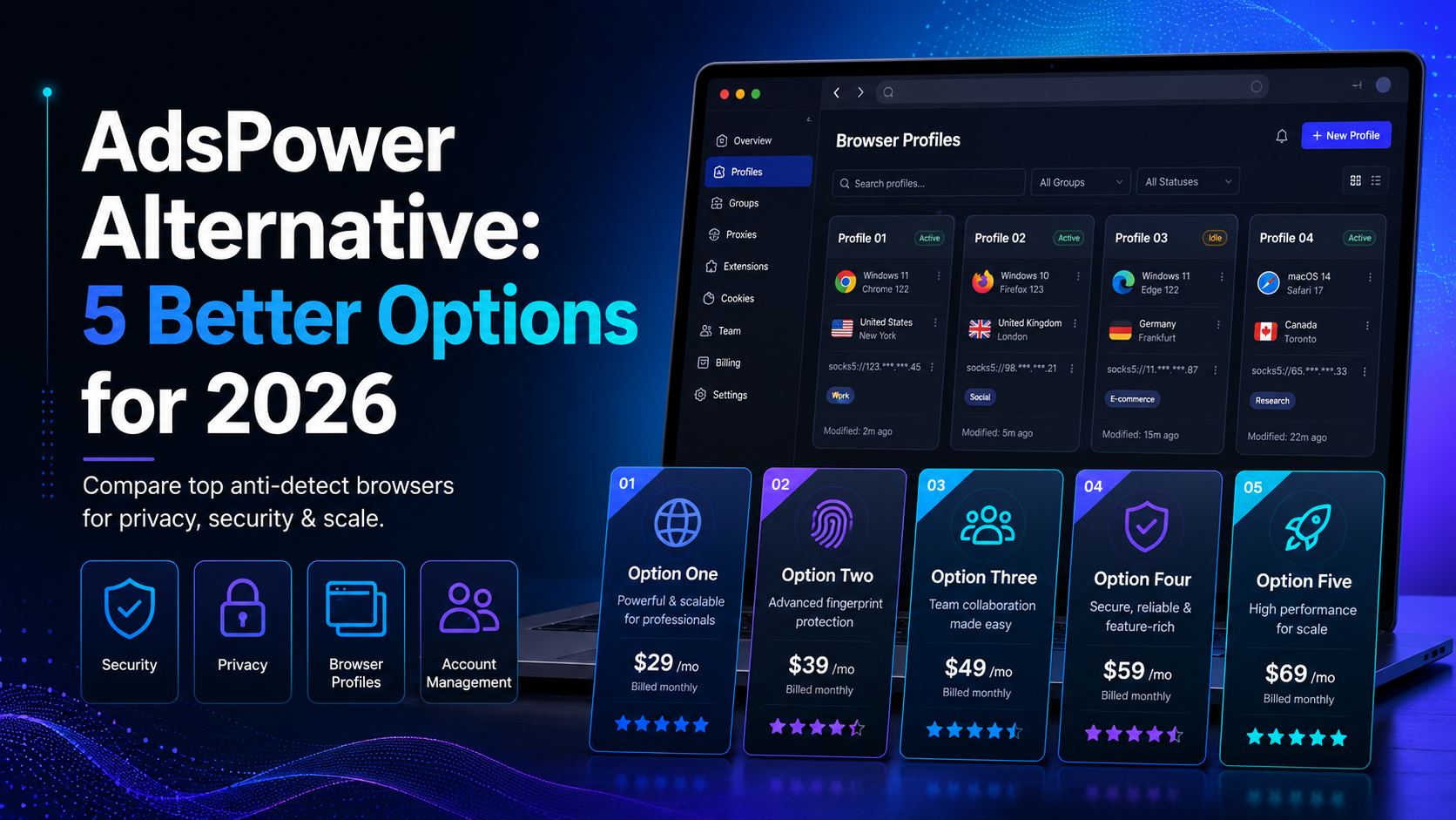 AdsPower Alternative: 5 Best Antidetect Browsers for 2026